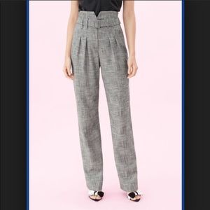 Rebecca Taylor belted plaid pants size 10